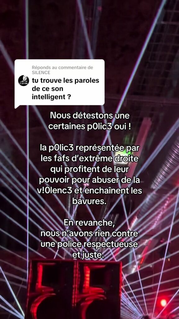 Tiktok (police municipale): Réponse à  bisous aux gentils policiers, nous savons faire la part des choses.